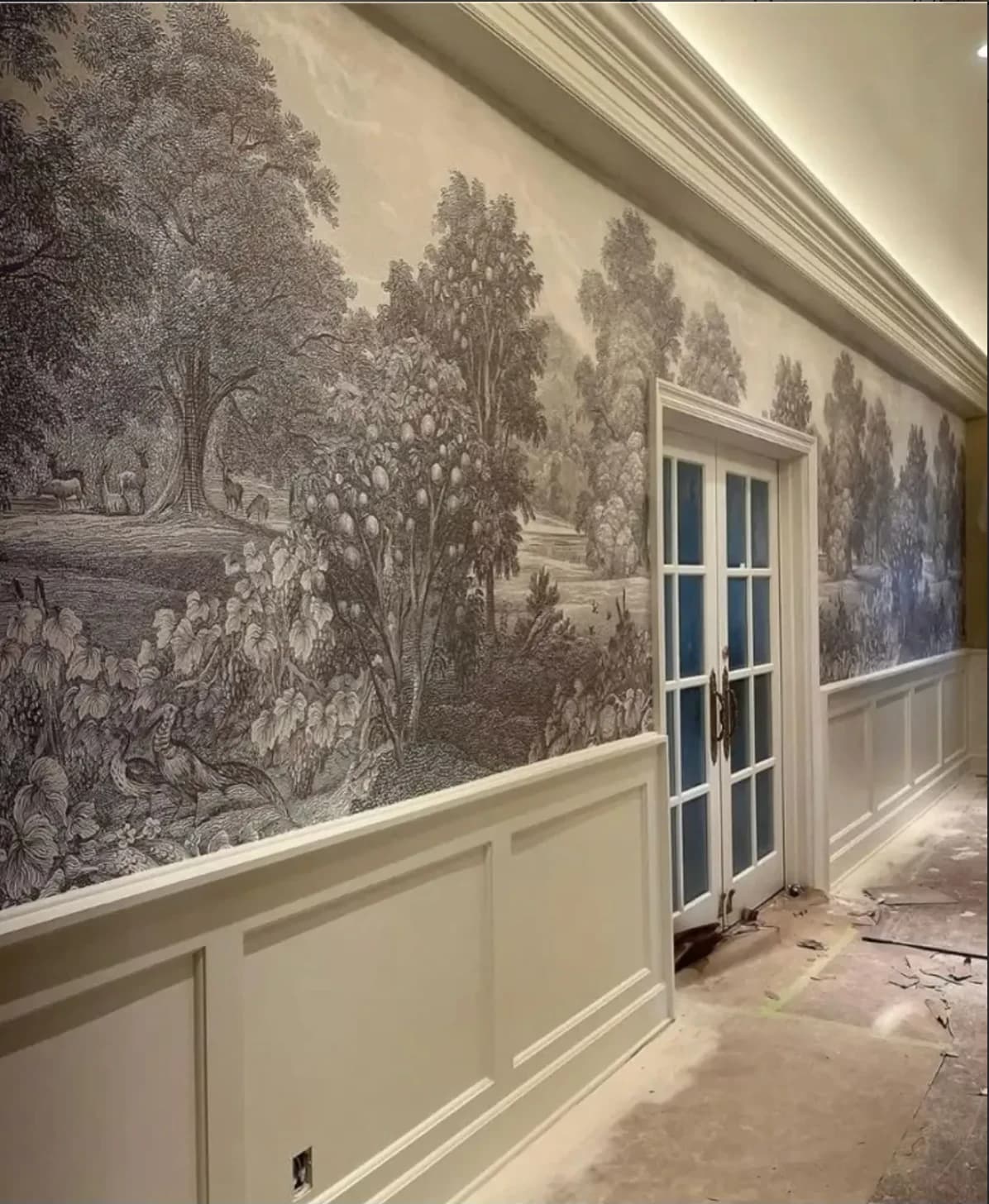 Altunbaş Dekor duvar kağıdı ile tasarlanmış salon
